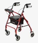 Extra Wide Stand Up Walker Rollator Aluminum Frame - Image 4
